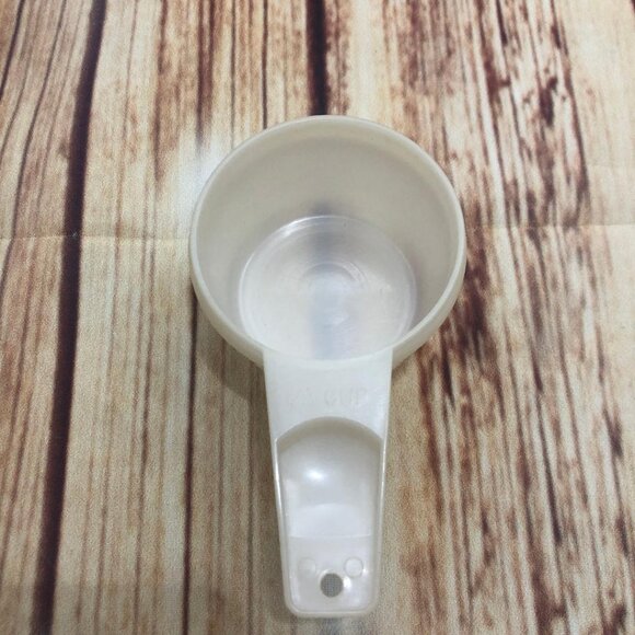 Vintage Tupperware Clear White Nesting Measuring Cup 1/2 CUP Replacement 764-1 - Picture 8 of 14
